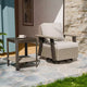 EAGLE PEAK Classic 2-Piece Patio Bistro Set with Swivel Rocker Chair and Side Table, 360 Swivel Wicker Outdoor Furniture