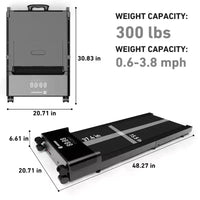 Tapis de course pliable DeerRun Z20 40*95 cm, ceinture de course compacte avec écran LED