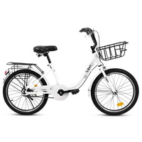 Vélo Okak 20 pouces pour enfant avec cadre en acier léger, vélos cruiser pour enfants avec frein à rétropédalage et frein en V, mini-vélo avec protège-chaîne et porte-bagages arrière