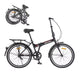 Okak 24IN Folding Bike with Fenders and Dual V-Brake, City Commuter Bicycle with Steel Frame and Shelf, Cruiser Bikes for Men and Women