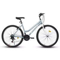 VTT Okak 24/26 pouces avec cadre en acier au carbone, vélo adulte avec système 21 vitesses et double frein en V, vélo de saleté pour adultes et adolescents
