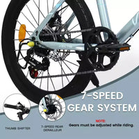 Vélo enfant Okak 20" avec 7 vitesses et cadre en acier, vélo enfant avec double freins à disque et pneus de 1,75", vélos cruiser pour garçons et filles