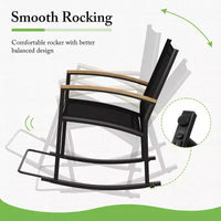 Celebalcony Ensemble de bistrot extérieur à bascule 3 pièces, petit salon de jardin en tissu Textilène avec table pour pelouse, jardin, balcon, bord de piscine