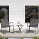 Celebalcony 3 Piece Outdoor Rocking Bistro Set, Textilene Fabric Small Patio Furniture Set with Table for Lawn, Garden, Balcony, Poolside