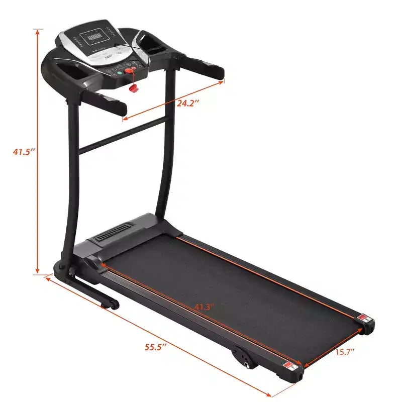 Tapis de Course Pliant pour la Maison avec Inclinaison et Capteur de Fréquence Cardiaque, Moteur Silencieux de 2,5 CV, Recharge USB, Machine de Course/Marche Portable, Capacité de 136 kg