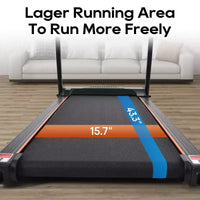 Tapis de Course Pliant pour la Maison avec Inclinaison et Capteur de Fréquence Cardiaque, Moteur Silencieux de 2,5 CV, Recharge USB, Machine de Course/Marche Portable, Capacité de 136 kg