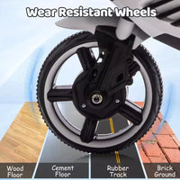 Moto électrique pour enfants, alimentée par batterie 6V, avec pneus sculptés, klaxon, musique, roulettes stabilisatrices