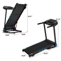 Tapis roulant pliable 3,5 CV pour la maison avec inclinaison, 16 km/h, capacité de 159 kg, capteurs de fréquence cardiaque, chargement USB-C et USB, haut-parleur Bluetooth
