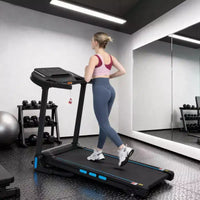Tapis roulant pliable 3,5 CV pour la maison avec inclinaison, 16 km/h, capacité de 159 kg, capteurs de fréquence cardiaque, chargement USB-C et USB, haut-parleur Bluetooth