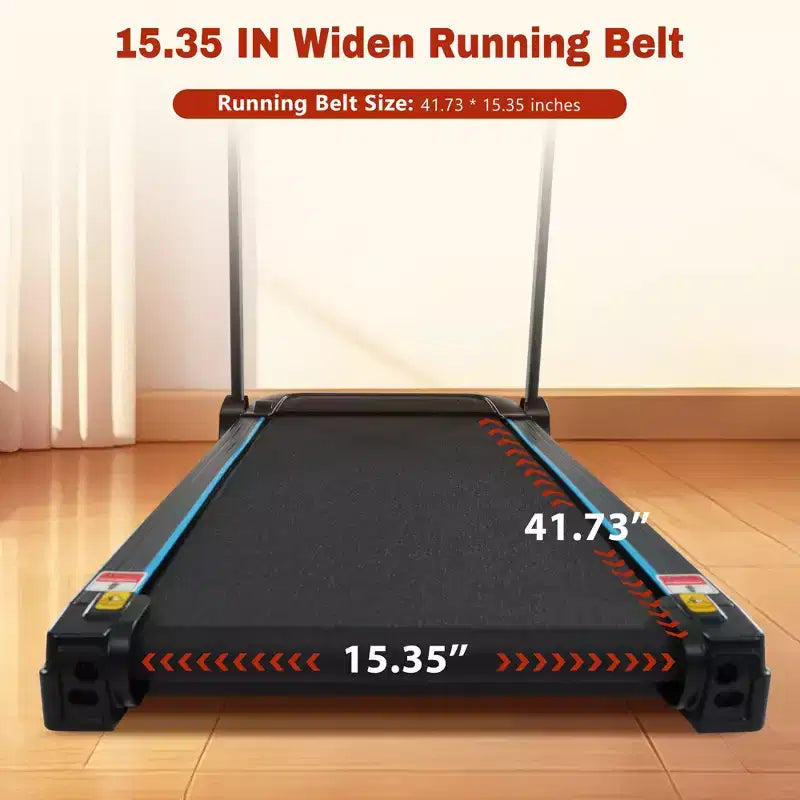 Tapis roulant pliable 3,5 CV pour la maison avec inclinaison, 16 km/h, capacité de 159 kg, capteurs de fréquence cardiaque, chargement USB-C et USB, haut-parleur Bluetooth