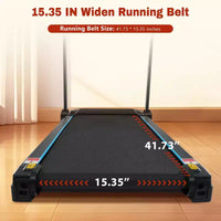 Tapis roulant pliable 3,5 CV pour la maison avec inclinaison, 16 km/h, capacité de 159 kg, capteurs de fréquence cardiaque, chargement USB-C et USB, haut-parleur Bluetooth