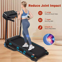 Tapis roulant pliable 3,5 CV pour la maison avec inclinaison, 16 km/h, capacité de 159 kg, capteurs de fréquence cardiaque, chargement USB-C et USB, haut-parleur Bluetooth