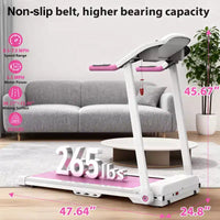 Tapis de course pliable 2,5 CV Tapis de course électrique pliant pour la maison et la gym, poids maximum de 120 kg
