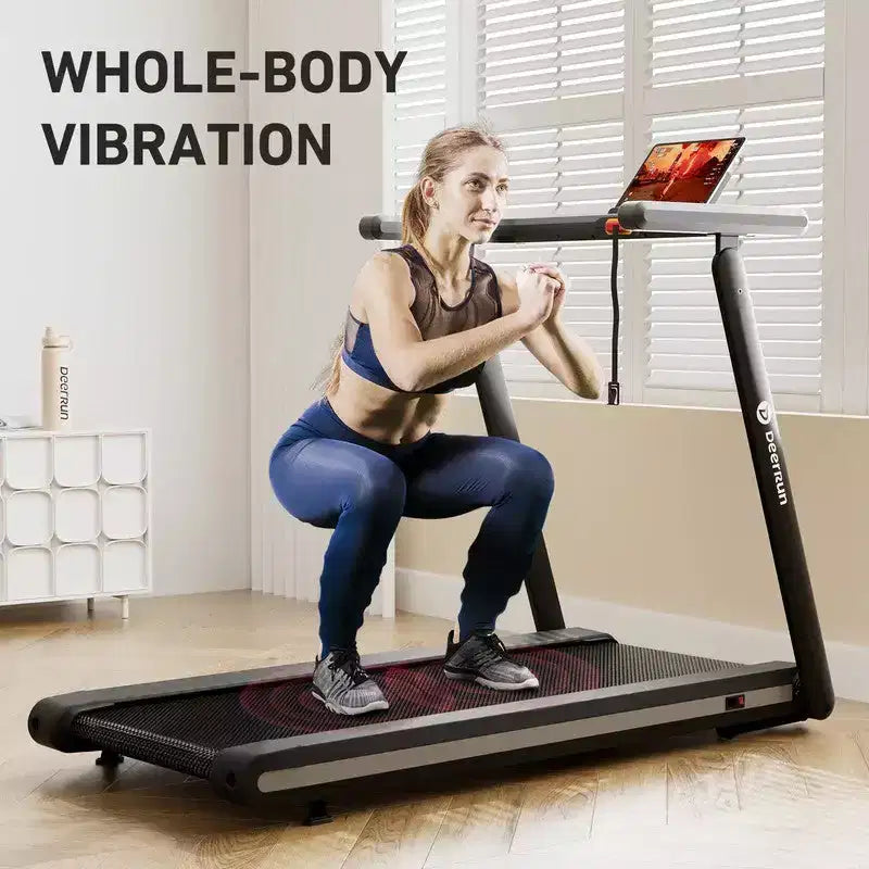 DeerRun X20 Tapis de course avec inclinaison automatique 15%, surface de course complète, capacité 400 lbs