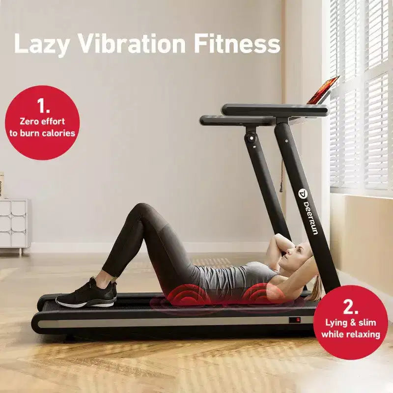 DeerRun X20 Tapis de course avec inclinaison automatique 15%, surface de course complète, capacité 400 lbs