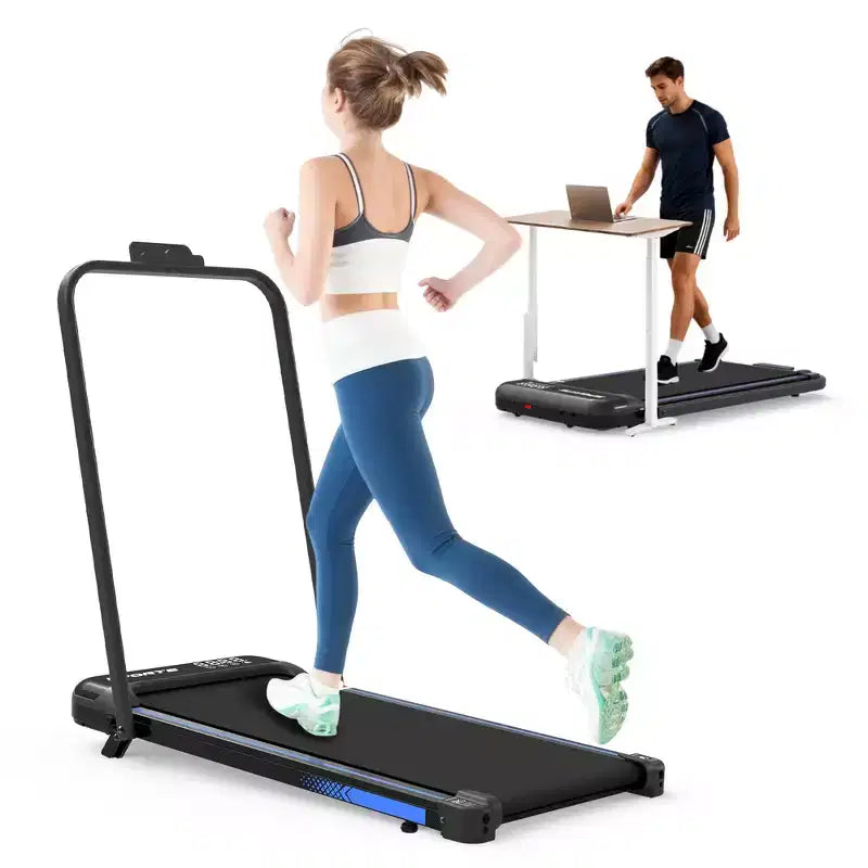 Tapis roulant 3-en-1 Whisen pour sous le bureau avec inclinaison, tapis de marche avec guidon, télécommande
