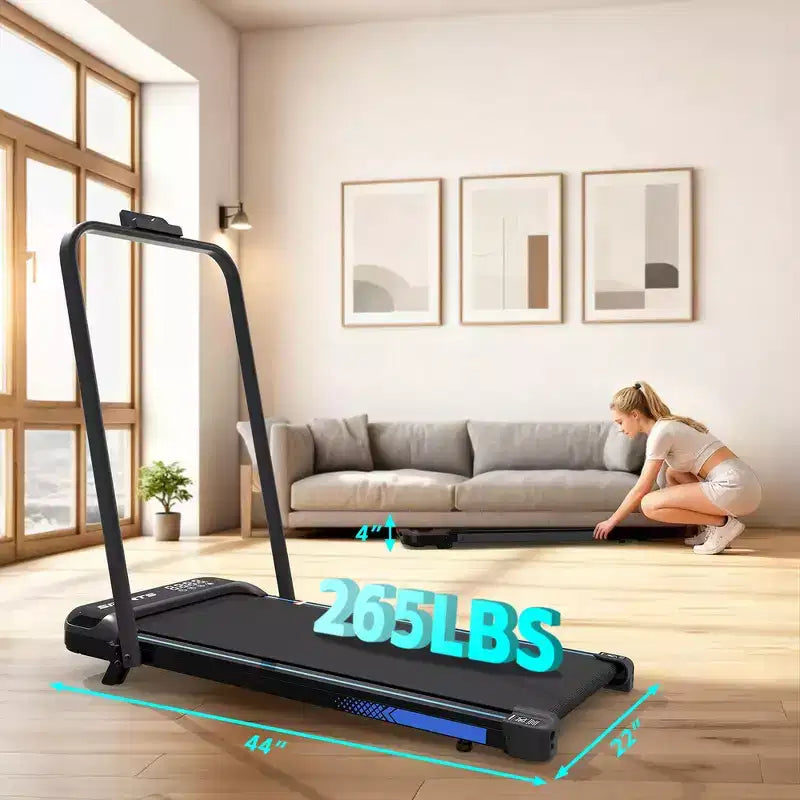 Tapis roulant 3-en-1 Whisen pour sous le bureau avec inclinaison, tapis de marche avec guidon, télécommande