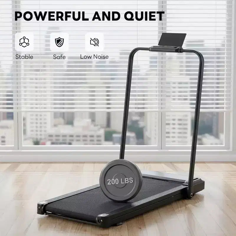 Tapis de marche compact NAYSAYE pour sous le bureau, silencieux et portable, pour l'exercice à la maison et au bureau, Noir, 42.2*22.05*38