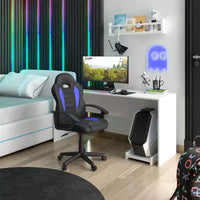 Techni Mobili Chaise racing de jeu et d'étude pour enfant avec roulettes