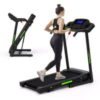 Tapis de course pliable avec inclinaison et application – Tapis de course électrique pour la maison, commandes de vitesse sur les mains courantes et moniteur de pouls intégré, design compact