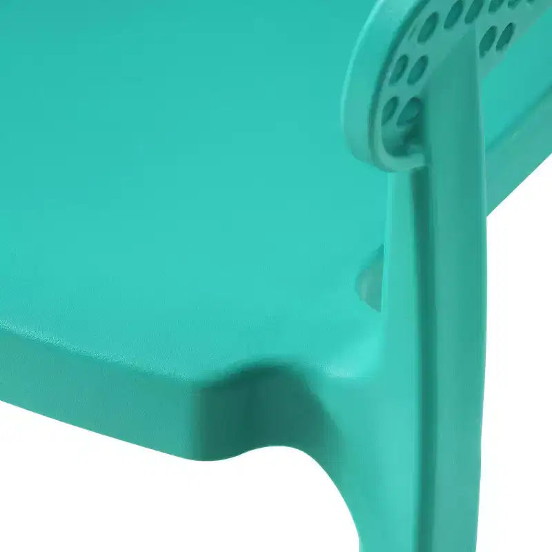 WestinTrends Playa Ensemble table bistro de terrasse en résine d'extérieur 3 pièces avec chaises de salle à manger de terrasse empilables, Turquoise