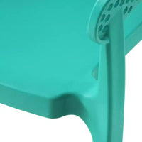 WestinTrends Playa Ensemble table bistro de terrasse en résine d'extérieur 3 pièces avec chaises de salle à manger de terrasse empilables, Turquoise