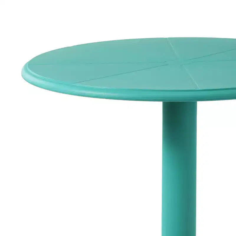 WestinTrends Playa Ensemble table bistro de terrasse en résine d'extérieur 3 pièces avec chaises de salle à manger de terrasse empilables, Turquoise