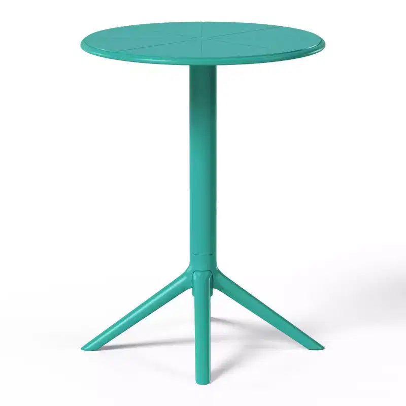 WestinTrends Playa Ensemble table bistro de terrasse en résine d'extérieur 3 pièces avec chaises de salle à manger de terrasse empilables, Turquoise