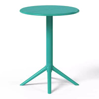 WestinTrends Playa Ensemble table bistro de terrasse en résine d'extérieur 3 pièces avec chaises de salle à manger de terrasse empilables, Turquoise