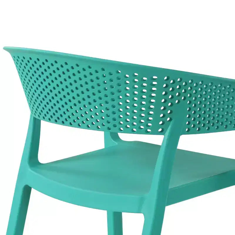 WestinTrends Playa Ensemble table bistro de terrasse en résine d'extérieur 3 pièces avec chaises de salle à manger de terrasse empilables, Turquoise