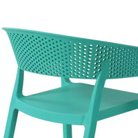 WestinTrends Playa Ensemble table bistro de terrasse en résine d'extérieur 3 pièces avec chaises de salle à manger de terrasse empilables, Turquoise