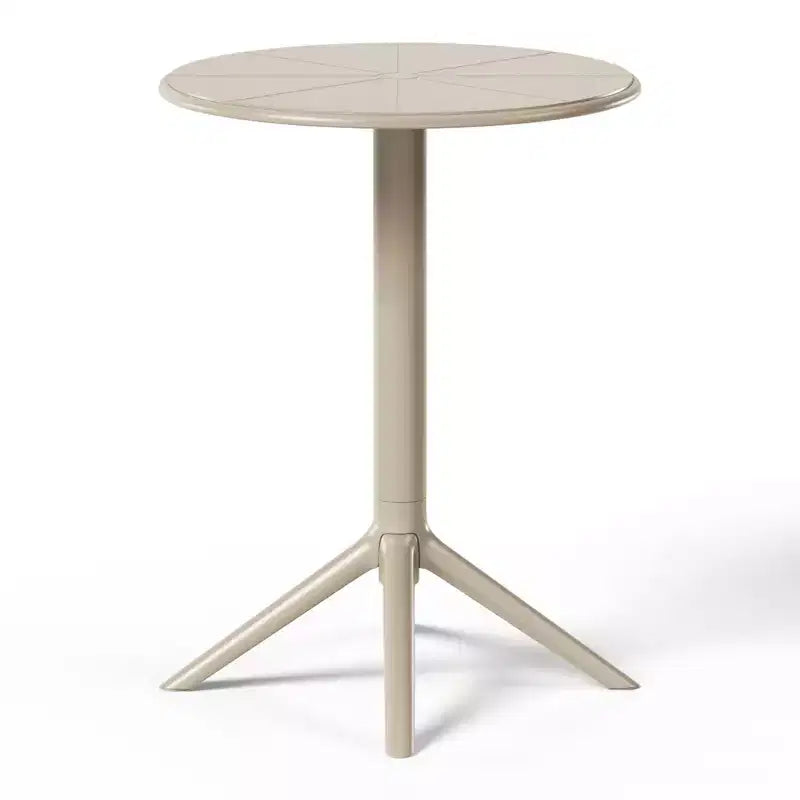 Ensemble de bistrot WestinTrends Playa 3 pièces en résine pour extérieur avec table et chaises empilables, sable