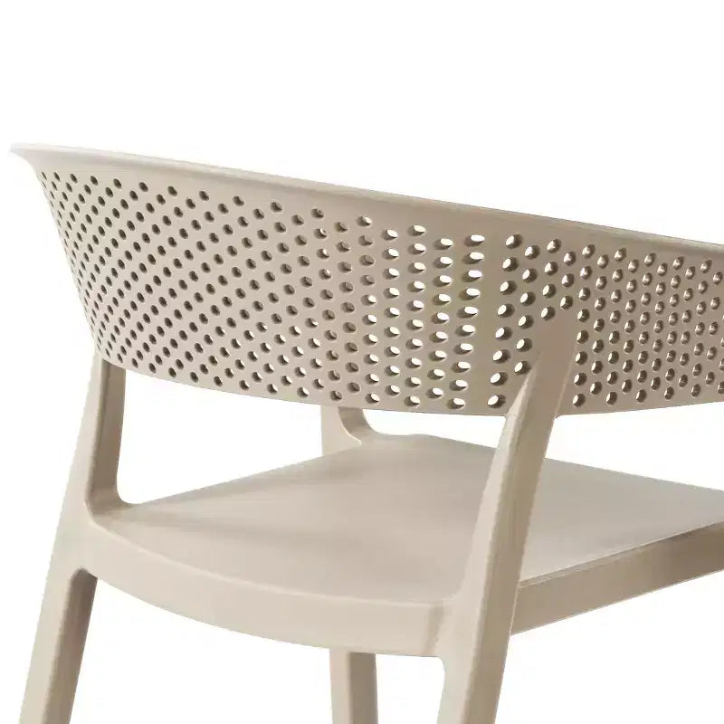 Ensemble de bistrot WestinTrends Playa 3 pièces en résine pour extérieur avec table et chaises empilables, sable