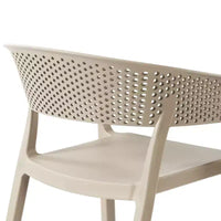 Ensemble de bistrot WestinTrends Playa 3 pièces en résine pour extérieur avec table et chaises empilables, sable