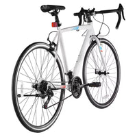 Vélo de route 21 vitesses en acier au carbone avec transmission Shimano, pneus 700x25C et guidon de course pour trajets quotidiens
