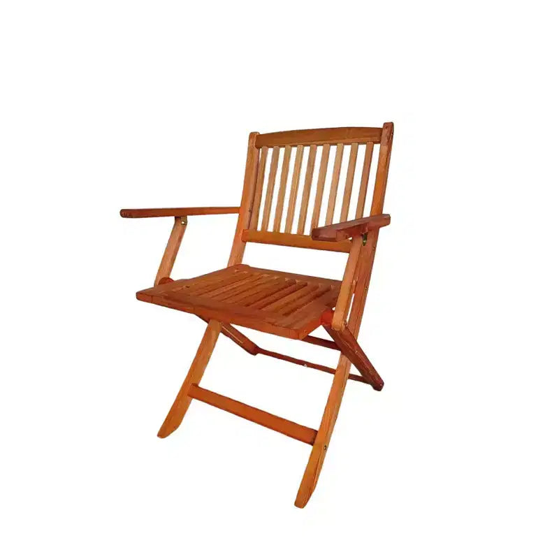 Ensemble de salle à manger pliable pour patio, 4 chaises pliantes, universel intérieur et extérieur, Teck