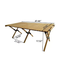 Ensemble de salle à manger multifonctionnel pliable et portable, 1 table de salle à manger et 4 chaises pliantes, universel pour l'intérieur et l'extérieur, Naturel