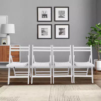 Chaise pliante en bois à lattes pour événement spécial - Blanche, lot de 4, CHAISE PLIANTE, STYLE PLIABLE