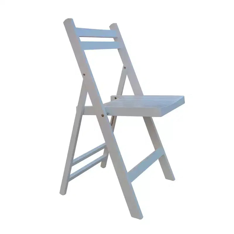 Chaise pliante en bois à lattes pour événement spécial - Blanche, lot de 4, CHAISE PLIANTE, STYLE PLIABLE