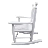 Fauteuil à bascule blanc pour enfants – Intérieur ou extérieur – Adapté aux enfants – Durable