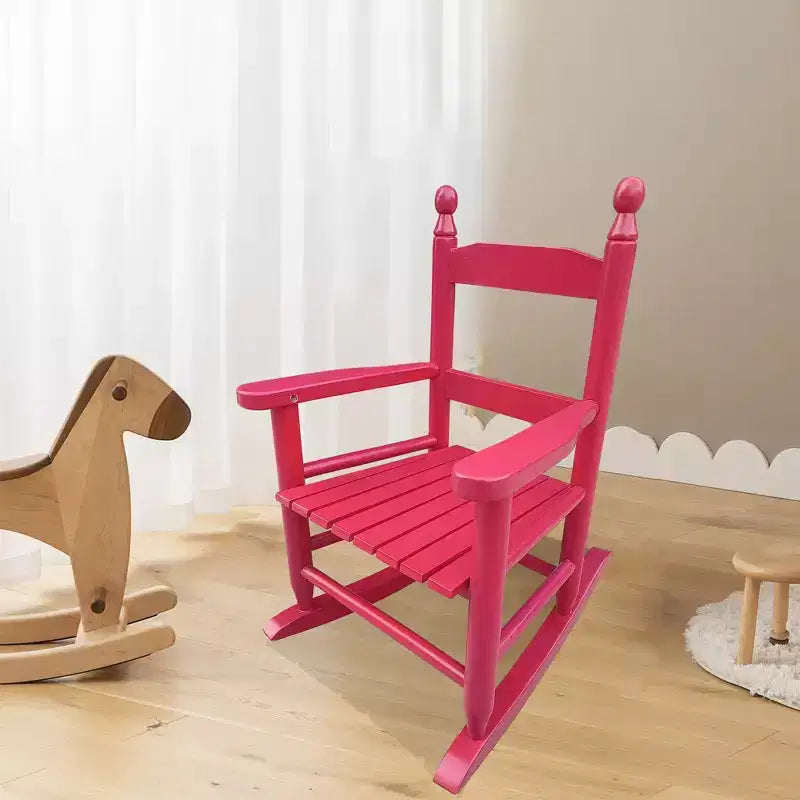 Fauteuil à bascule rose vif pour enfants - Intérieur ou extérieur - Adapté aux enfants - Durable