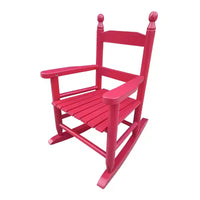 Fauteuil à bascule rose vif pour enfants - Intérieur ou extérieur - Adapté aux enfants - Durable