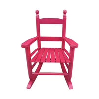 Fauteuil à bascule rose vif pour enfants - Intérieur ou extérieur - Adapté aux enfants - Durable