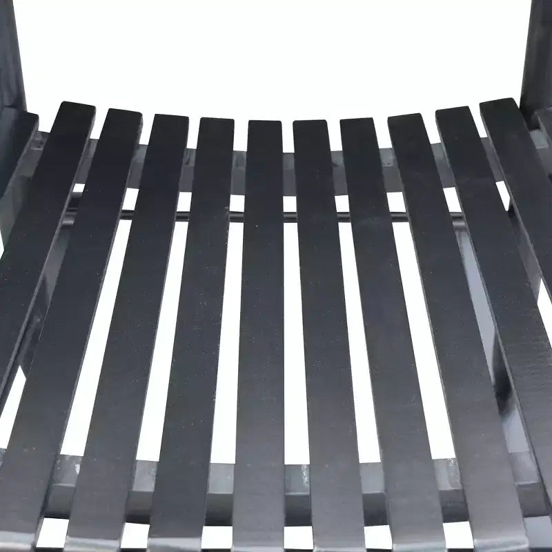 Fauteuil à bascule de véranda en bois NOIR, sans tapis