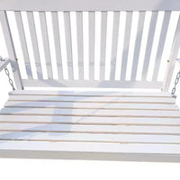 Balançoire de porche avec accoudoirs, Balancelle en bois avec chaînes suspendues, pour patio extérieur, jardin, porche, arrière-cour ou véranda, Facile à assembler