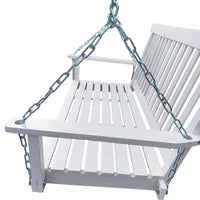 Balançoire de porche avec accoudoirs, Balancelle en bois avec chaînes suspendues, pour patio extérieur, jardin, porche, arrière-cour ou véranda, Facile à assembler