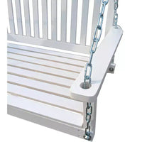 Balançoire de porche avec accoudoirs, Balancelle en bois avec chaînes suspendues, pour patio extérieur, jardin, porche, arrière-cour ou véranda, Facile à assembler