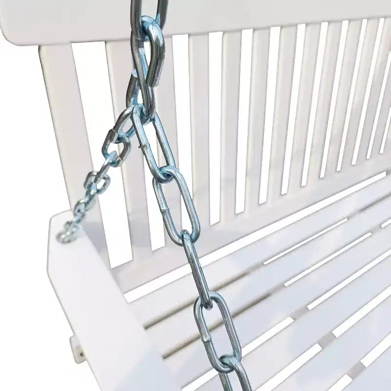 Balançoire de porche avec accoudoirs, Balancelle en bois avec chaînes suspendues, pour patio extérieur, jardin, porche, arrière-cour ou véranda, Facile à assembler