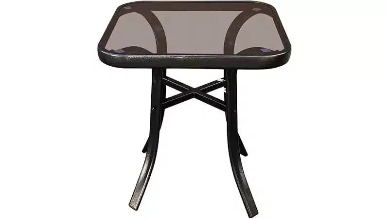 Ensemble de chaise à bascule et ensemble bistro de patio d'extérieur avec cadre en métal et coussins imperméables pour porche, arrière-cour et bord de piscine Blanc cassé