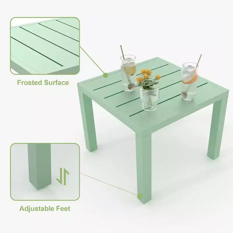 Ensemble bistro de terrasse 3 pièces, ensemble de mobilier de terrasse extérieur avec table basse, ensembles de conversation pour balcon d'appartement, arrière-cour, porche